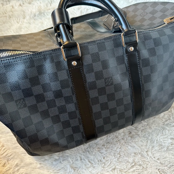 LOUIS VUITTON Damier Graphite Keepall Bandouliere 45 - Picture 12 of 14